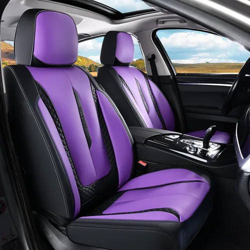 Vista 34 de Coverado - Fundas de asiento delantero de coche, fundas de asiento de cuero de lujo para automóviles, fundas de asiento de automóvil protectoras