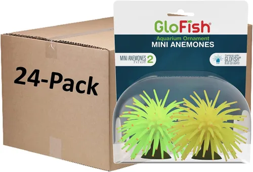 Vista 7 de GloFish Adorno de anémona, adorno detallado de acuario, verde grande, crea un efecto brillante (paquete de 1)