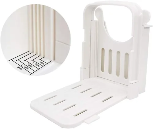 Vista 2 de Cortadora de pan Plegable con 5 moldes de diferentes espesores, adecuado para sándwich de pan de bagel casero