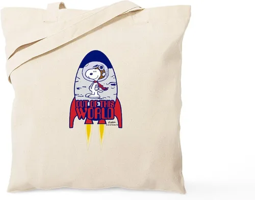 Vista 11 de CafePress Snoopy Un verdadero manjar Bolso de compras reutilizable de lona natural color beige