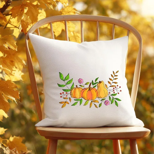 Vista 7 de ORIGACH 4 Hojas Grandes de Estabilizadores de Bordado Solubles en Agua de Otoño, Papel de Bordado de Hojas de Calabaza y Setas para Costura a Mano
