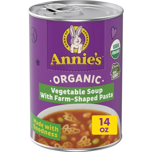 Vista 9 de Annie's - Sopa orgánica de pasta con forma de conejito y caldo de pollo, 14 onzas