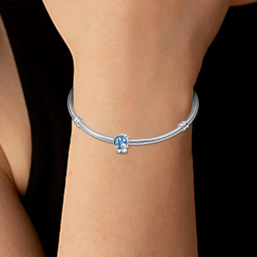Vista 5 de CYCUFF Abalorios de plata de ley 925 adecuados para collares de dijes, pulseras, abalorios, joyería de regalo para mujer
