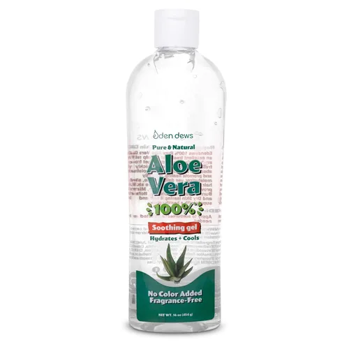 Vista 8 de Eden Dews Gel orgánico de aloe vera 100% puro, hidratante, cuidado de la piel y el cabello, hidratante y calmante para piel seca, fabricado