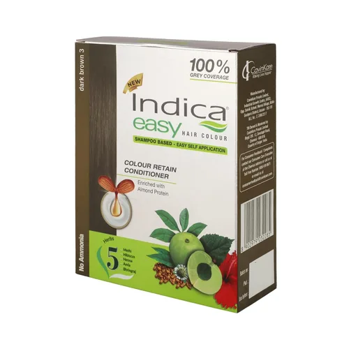 Vista 9 de Indica Easy Shampoo Based Hair Colour Black Pack de 3