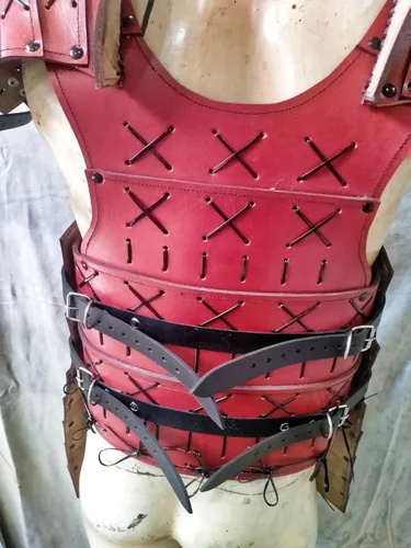 Vista 7 de Armadura samurai de cuero medieval SCA larp réplica disfraz