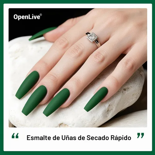 Vista 3 de OpenLive 16.5ml Esmalte de uñas verde oscuro de gran volumen de secado rápido, brillo duradero, para uñas de dedos y dedos de los pies, arte de uñas