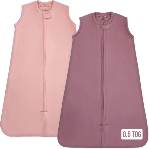 Vista 60 de Mama Cheetah Saco de dormir para bebé de 0.5 TOG, Manta portátil de algodón orgánico para bebé con cremallera bidireccional, Saco de dormir