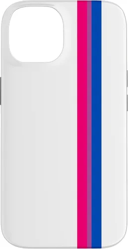 Vista 4 de Funda blanca para iPhone 13 Pro Subtle Bi Pride Flag LGBT Bisexual Stripe