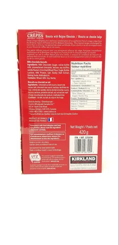 Vista 2 de Kirkland Signature Crepes - Galletas con chocolate belga 14.8 oz (14.8 oz)