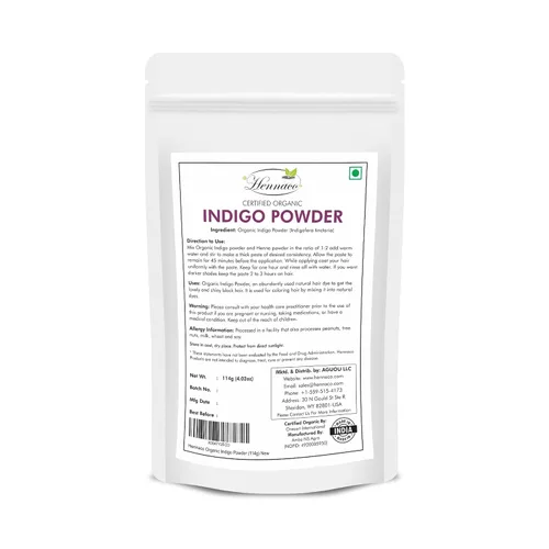 Vista 7 de Polvo índigo orgánico Tinte en polvo índigo Ideal para cabello negro y oscuro USDA Organic Polvo índigo para cabello Polvo orgánico