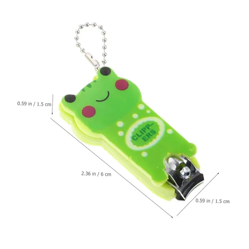 Vista 9 de BESPORTBLE Cortauñas portátil de dibujos animados lindo gato panda práctico cortador de uñas para niño niña pequeña herramienta de manicura