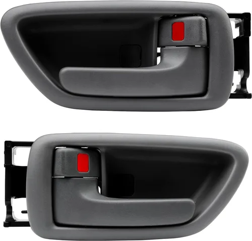 Vista 9 de Manija de puerta interior con bisel, compatible con 2000 2001 2002 2003 2004 2005 2006 2007 Toyota Avalon Sequoia Tundra (cabina tripulada), Beige