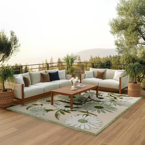 Vista 25 de Nourison Home Aloha - Alfombra beige de 2 pies 3 pulgadas x 12 pies, fácil de limpiar, no se desprende, para dormitorio, sala de estar, comedor