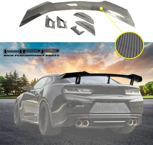 Vista 2 de Alerón trasero para maletero 16-22 Chevy Camaro ZL1 1LE Style Model Vehicles (impresión de carbono)
