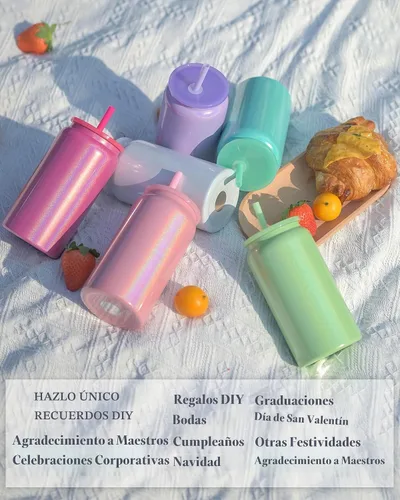 Vista 4 de Paquete de 6 vasos de 16 onzas, vaso aislado con popote, vaso de café