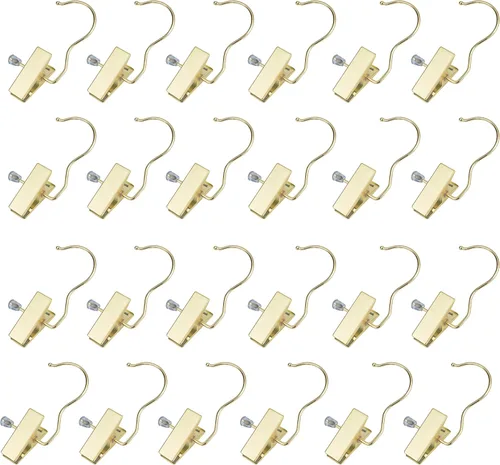 Vista 8 de Ganchos para botas de 4.5 pulgadas, ganchos de metal dorados para colgar guantes, zapatos, ganchos de lavandería, extensiones de cabello, clips