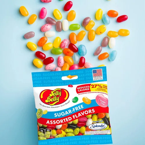 Vista 4 de Caramelos surtidos sin azúcar, golosinas con sabor a fruta baja en calorías, 2.8 onzas, (paquete de 2)