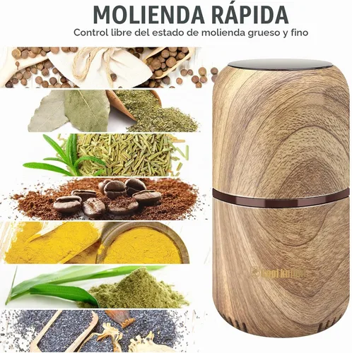 Vista 4 de COOL KNIGHT Molinillo de hierbas [gran capacidad/rápido/eléctrico] - Molinillo de café de hierbas para especias con colector de polen/- 7.5