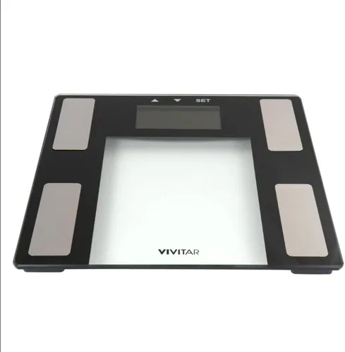 Vista 2 de Vivitar PS-V163-S - Báscula digital de baño con análisis corporal con pantalla LCD fácil de leer, peso inalámbrico, báscula inteligente de grasa