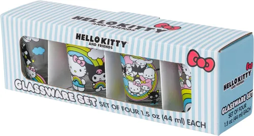 Vista 7 de Silver Buffalo Sanrio Hello Kitty and Friends Rainbow With Badtz-Maru, My Melody, Cinnamoroll, Kuromi, Little Twin Stars, Pochacco, Keroppi, Tuxedo