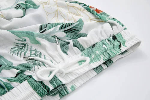 Vista 7 de Atwfo Camisas hawaianas para hombre, estilo casual, con botones, manga corta, pantalones cortos estampados, para verano, playa, tropical, hawaiano
