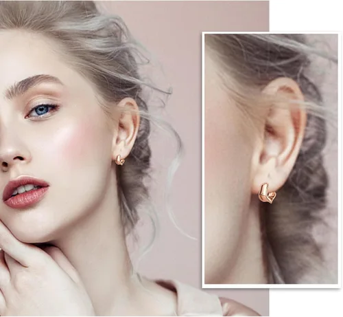 Vista 13 de Aretes de aro gruesos de oro para mujer, chapados en oro de 14 quilates y plata, aretes geométricos, aretes colgantes de nudo de moda
