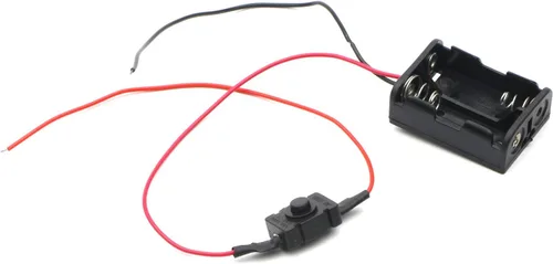 Vista 4 de Caja de plástico con interruptor de encendido/apagado, cables de cable (12 pulgadas), 5 unidades para control remoto, automóvil, electrónica