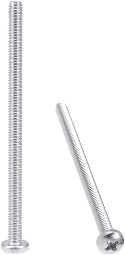 Vista 18 de uxcell Tornillos de máquina M4x5mm Pan Phillips Tornillo de cabeza cruzada 304 pernos de sujeción de acero inoxidable 20 piezas