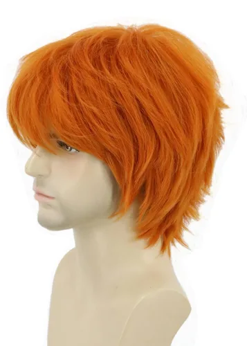 Vista 3 de topcosplay corto Layered Anime Cosplay Pelucas Rubio Disfraz Peluca