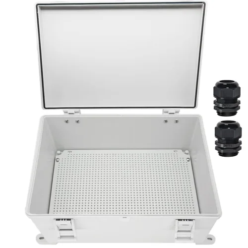 Vista 13 de Zulkit - Caja de conexiones plástico ABS impermeable IP65 - Cajas eléctricas con carcasa con bisagras para exteriores universales - Recinto