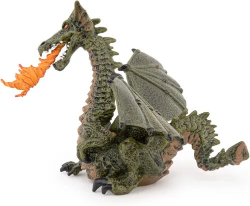 Vista 8 de Papo Figura de dragón con llama, colección del mundo encantado, niños a partir de 3 años
