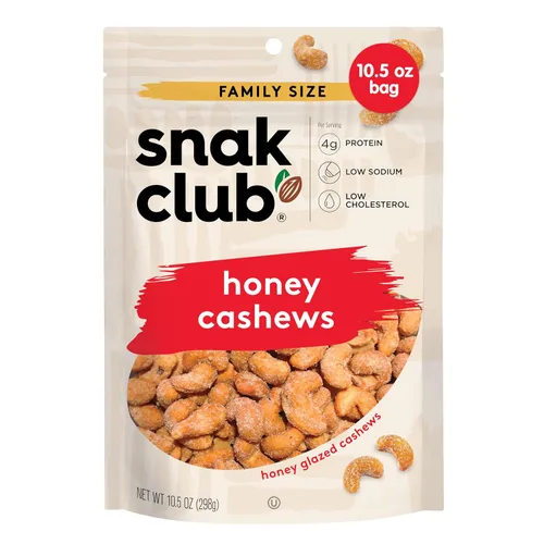 Vista 9 de Snak Club Bolsas de anacardos de miel, 2.5 onzas (paquete de 6)