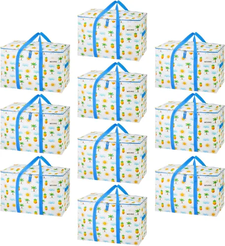 Vista 39 de VENO - Paquete de mudanzas, cajas de almacenamiento para embalaje universitario con tapas alternativas, para dormitorio, extragrande, asas