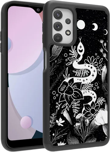 Vista 16 de Funda diseñada para Samsung Galaxy A32 (6.5 pulgadas), funda duradera para teléfono para niña bebé, negra, firmada para Galaxy A32 5G, funda Bebé