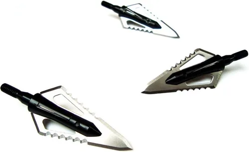 Vista 5 de Hunting Broadheads 4 Blade Flerow Punts 100 Grain Flerow Broadhead Paq de 12