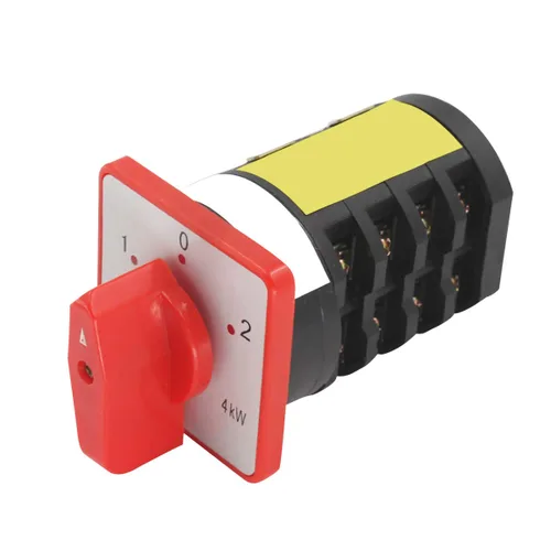 Vista 9 de Interruptor selector de cambio universal, interruptor de transferencia de energía, 2 posiciones 8 terminales, HZ5D-20/4 L03 380V 20A Motor