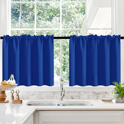 Vista 136 de Deconovo Cortinas opacas, aislamiento térmico, dobladillo para barra, reducción de ruido, certificado Oeko-TEX, cortinas de oscurecimiento