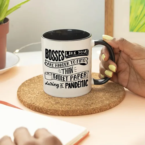 Vista 5 de YouNique Boss - Taza de café de 11 onzas, taza de café Worlds Best Boss para hombres y mujeres, taza divertida para jefe, regalos para el mejor jefe