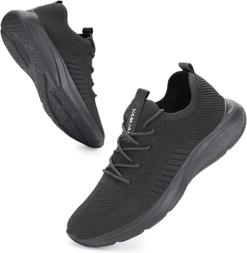 Vista 5 de VAMJAM Zapatos deportivos de correr para hombre, ligeros, transpirables, con cordones, de malla, para caminar, entrenamiento, casuales, deportivos