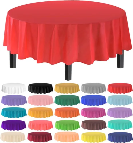 Vista 37 de allgala Juego de 12 manteles de plástico premium para mesa, desechables - 54 x 108 pulgadas - Impermeable, resistente a manchas, fácil de limpiar