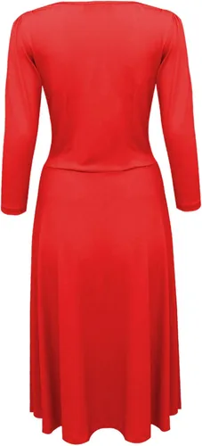 Vista 3 de TAM WARE Women's Surplice Neckline 34 Sleeve Skater Dress