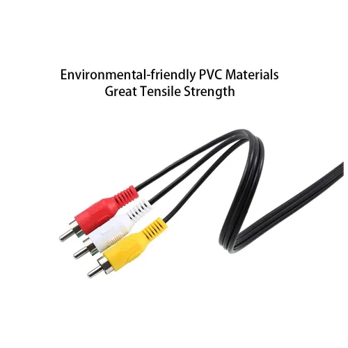 Vista 5 de RUITROLIKER 10ft3m AV Cable TV Composite Cord Retro 3 RCA Extension Cable with Velco for SNES N64 Gamecube NGC Console