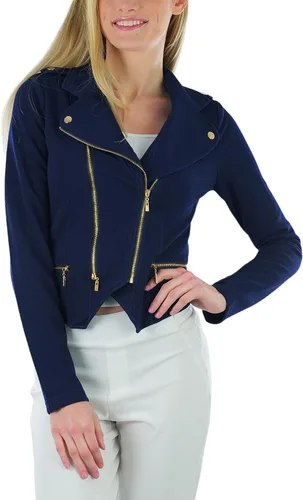 Vista 7 de ToBeInStyle Blazers de manga larga con cremallera y botones para mujer