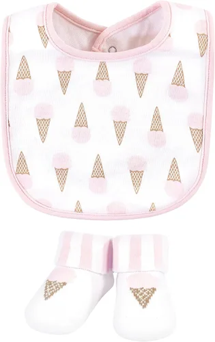 Vista 149 de Hudson Baby Conjunto de babero y calcetines unisex de algodón para bebé