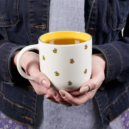 Vista 7 de Christian Art Gifts Taza grande de cerámica para café y té para mujeres: Las palabras amables son como la miel Versículo bíblico inspirador,