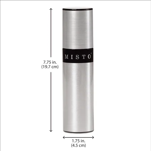 Vista 3 de MISTO Pulverizador de aceite de aluminio cepillado, individual, plateado
