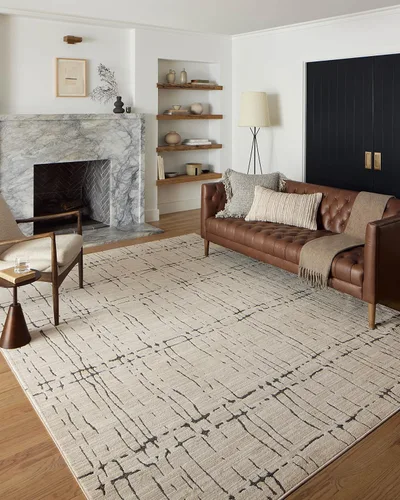 Vista 10 de Loloi Darby - Alfombra decorativa de 2 pies y 7 pulgadas x 4 pies DAR-05 Approx. 3x4 Entryway Kitchen, Contemporary, Sophisticated, Cozy