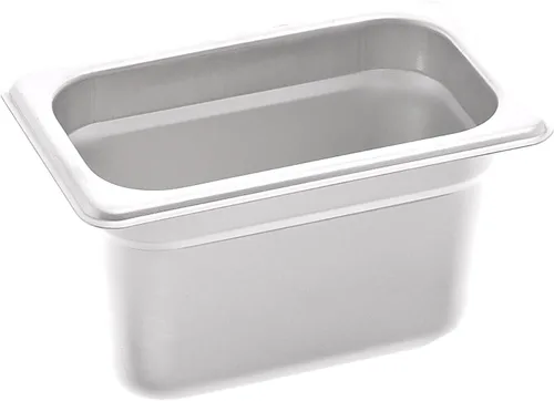 Vista 18 de Tiger Chef Bandeja de mesa de vapor antiatascos de acero inoxidable de calibre 22 de 6 pulgadas 1/2 con tapa