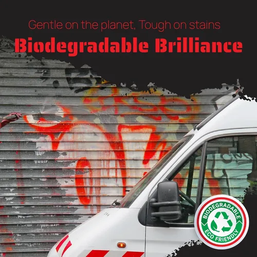 Vista 3 de Removedor de graffiti de mocos de elefante (5 galones) Fórmula biodegradable para eliminación rápida en superficies porosas Confianza
